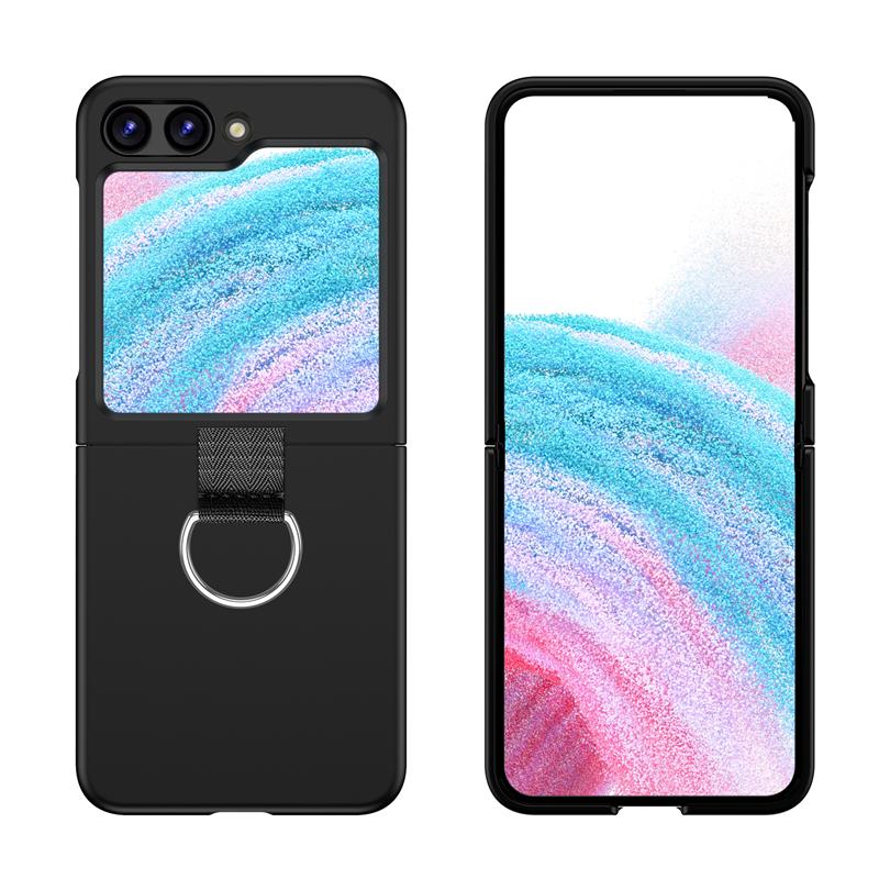 Простой Модный Складной Держатель-Кольцо Чехол для Телефона Для Samsung Galaxy Z Flip 3 4 5 5G Ударопрочная Мягкая Силиконовая Задняя Крышка