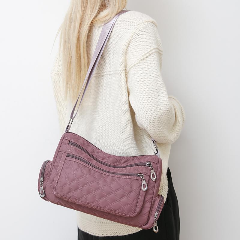Женская сумка через плечо с несколькими отделениями для пожилых людей среднего возраста, однотонная сумка на молнии для мам