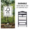 Chaise haute - HAUCK - BETA+ - Evolutive - De 6 mois à 90 kg - Bois FSC - Harnais 5 points - Roulettes - Gris