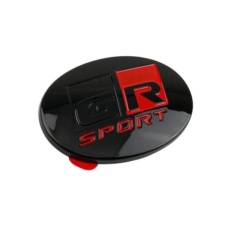 OELK1 Car Steering Wheel GR Sport Logo Cover Emblem Badge Decals Sticker For Toyota Supra Yaris 86 Prius RAV4 C-HR NOAH Corolla Camry