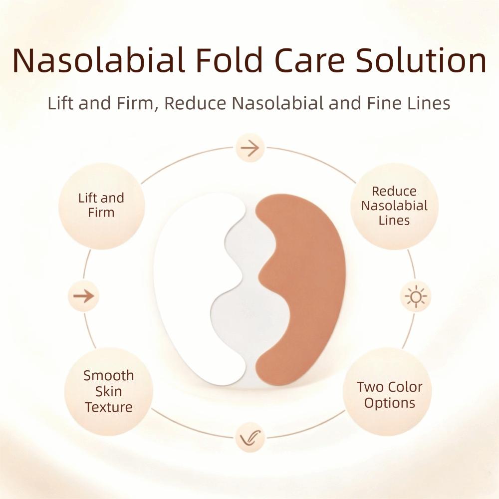 20pair/40pcs Skin-Tone Nasolabial Fold Patch Invisible Smooth Facial Fine Lines Daily Use