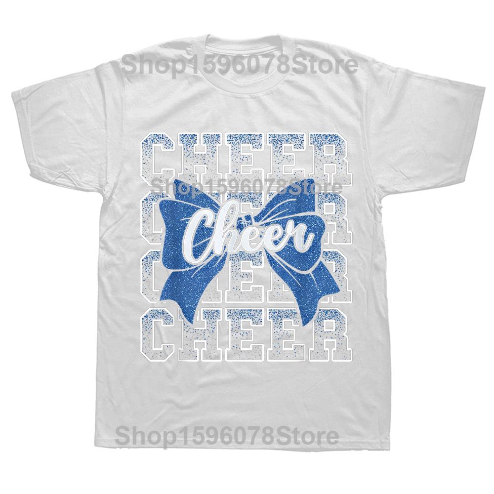 Coquette Cheer Bow Sport Cheerleader Cheerleading T-shirts Men Print Tshirt Loose Oversized Streetwear Hip Hop Unisex T Shirt