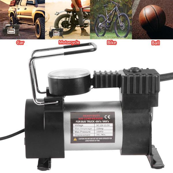 DC 12 В металлический насос для накачки шин, воздушный компрессор, накачка шин высокого давления, воздушный насос, универсальный для автомобиля, мотоцикла, велосипеда, мяча