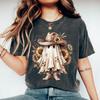 Comfort Colors® Cowboy Ghost Shirt, Western Gothic Halloween Outfit, Boowboy T-Shirt, Vintage Sunflower Ghost Tees, Retro Spooky Season Tops