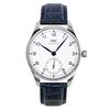 IWC Portugieser Leather Strap Silver Dial Automatic IW358304 Men's Watch