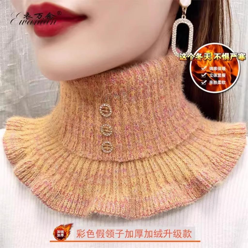 Fake Collar Neck Warm Scarf Thickened Knitted Cervical Neck Cover