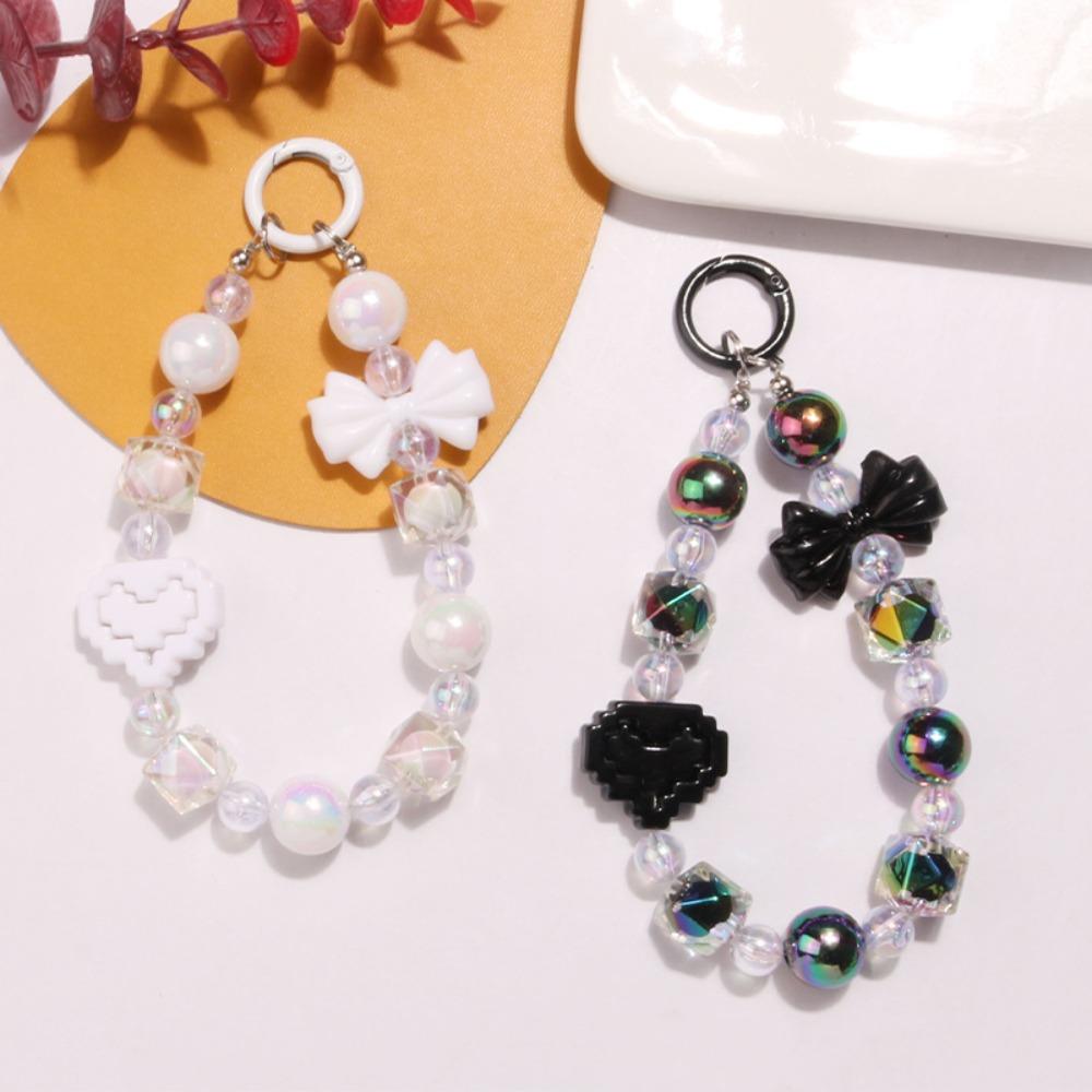 Милый брелок-подвеска в виде банта со звездой и кристаллами, телефон с защитой от потери, веревочные аксессуары для телефона