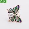 Simple Butterfly Silk Scarf Buckle All -Match Brooch Accessories Female Corsage Shawl Luxury Scarf Corner Buckle Dual -Use