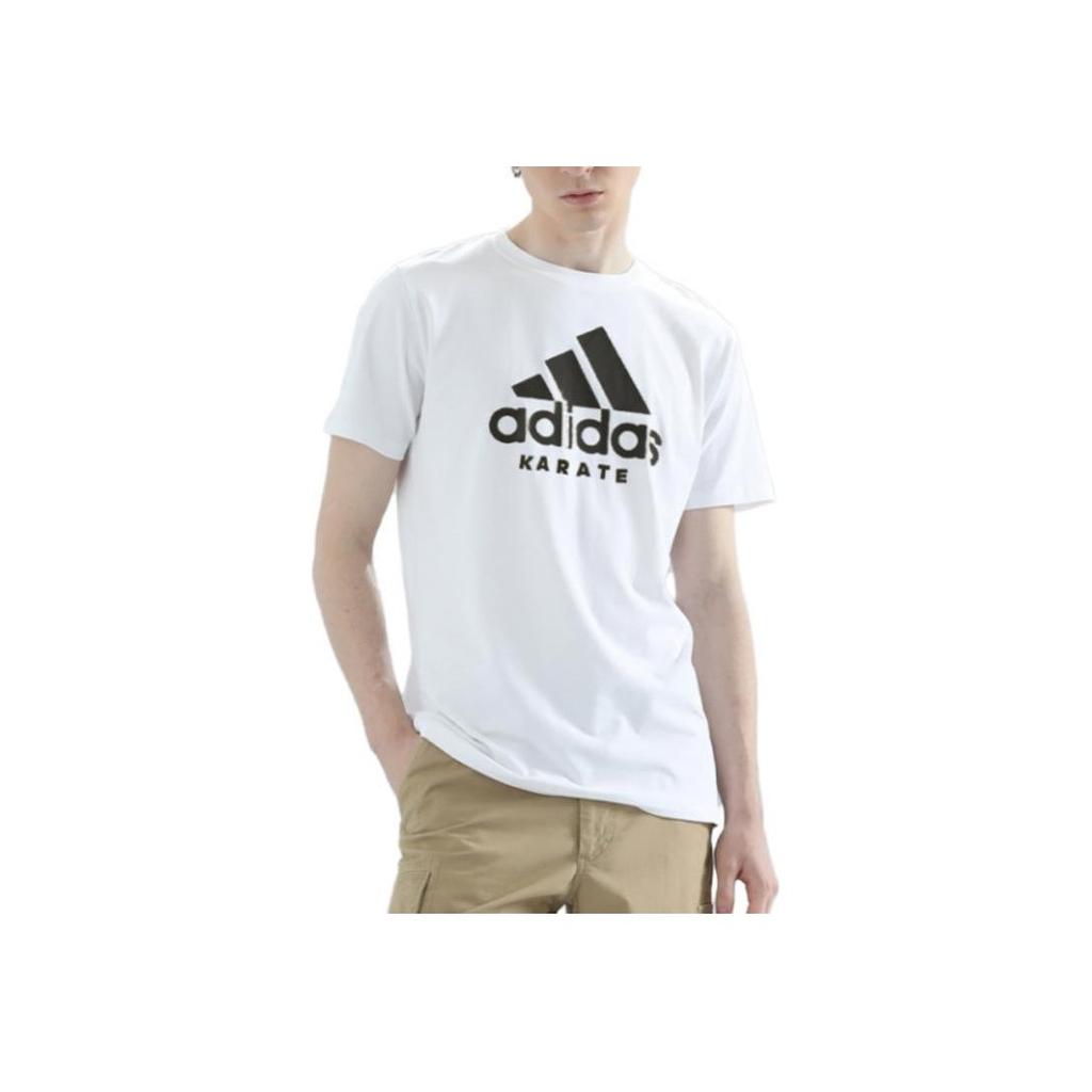adidas Круглый вырез, легкая дышащая эластичная свободная спортивная быстросохнущая футболка для мужчин, топы, черный цвет ADICTKP-WB