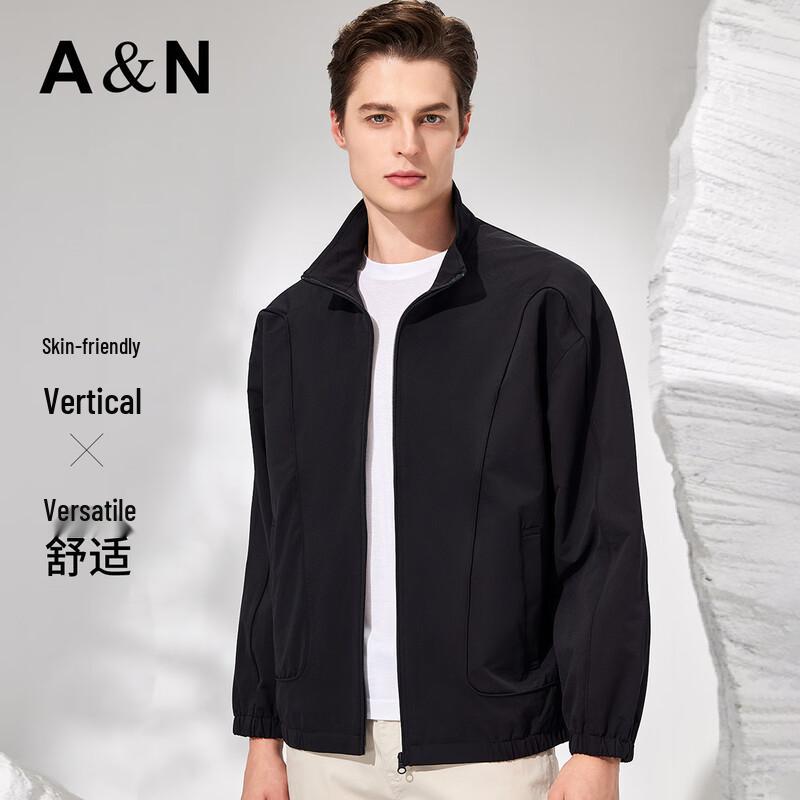 Antonio Men's Lightweight Business Casual Windproof Stand Collar Jacket