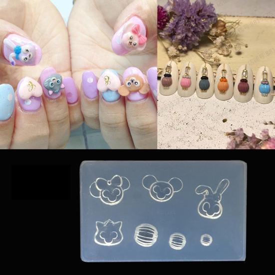 Кремовый орнамент для ногтей, резьба, силиконовая форма, ювелирный декор, инструменты для изготовления украшений