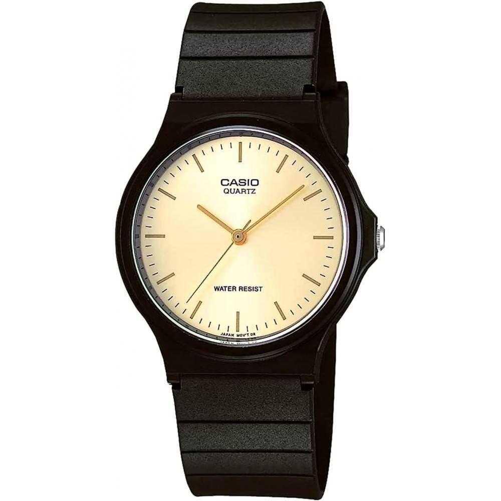 Casio Аналоговые часы Chipkashi Mq 24 9el Полиуретановый ремешок Унисекс Золотой