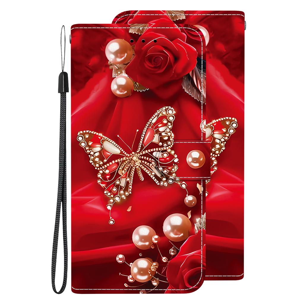 Чехол-книжка из искусственной кожи ручной работы для Samsung Galaxy A07 (A075F/A075M)- Противоскользящий ударопрочный чехол с ремешком на запястье и дизайнами в виде сердец/роз и кошек