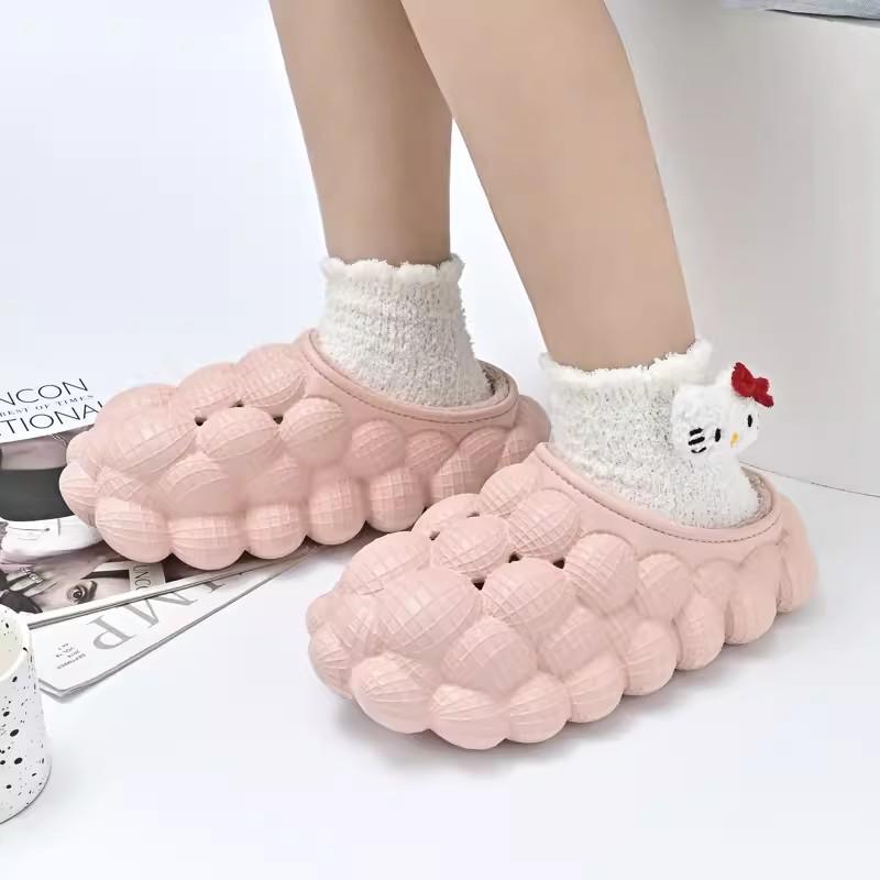 Трансграничные Нескользящие Теплые Хлопковые Тапочки Личи - Водонепроницаемый Дизайн Виноград Арахис Пузырь