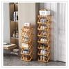 Retractable Multi-Layer Shoe Rack for Doorways and Small Spaces