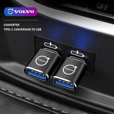 Новый автомобильный кабель-адаптер Volvo Type-C на USB для быстрой зарядки, конвертеры для XC90 V90 V60 XC60 V40 EC40 EX40 S80 S60 S90 C40 XC40 V70