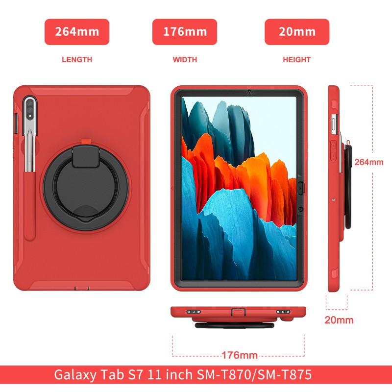 Universal Tablet Case With Pen Slot Stand Galaxy Tab S7 S8 S9 Ultra A7 A8 A9 A11 Plus Anti-Slip Shockproof Hard