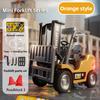 1/64 Alloy Forklift Truck Remote Controll Liftable Engineering Vehicle Tabletop Model Toys Collection Gift For Boys