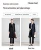 Women's Mid-Length Wool Blend Coat for Professional & Office Wear