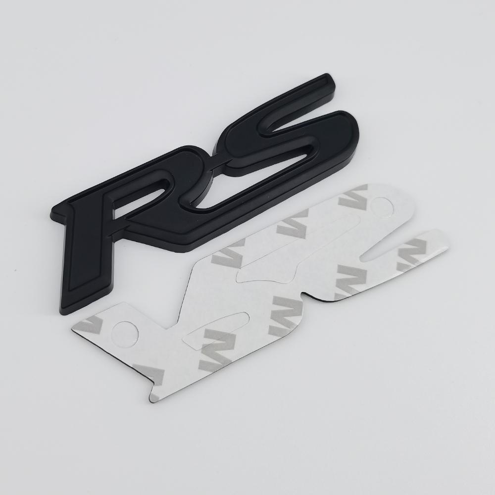 3D Metal Logo RS Emblem Letters Car Front Grille Badge Rear Trunk Sticker For Honda Civic City Fit Shuttle Jazz Car Acceessories