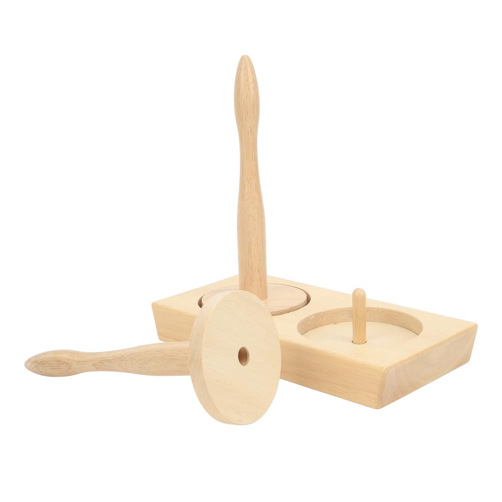 Двойной держатель клубков пряжи, шпиндель, деревянный швейный инструмент для вязания крючком, держатель для прядильной пряжи, диспенсер для ниток