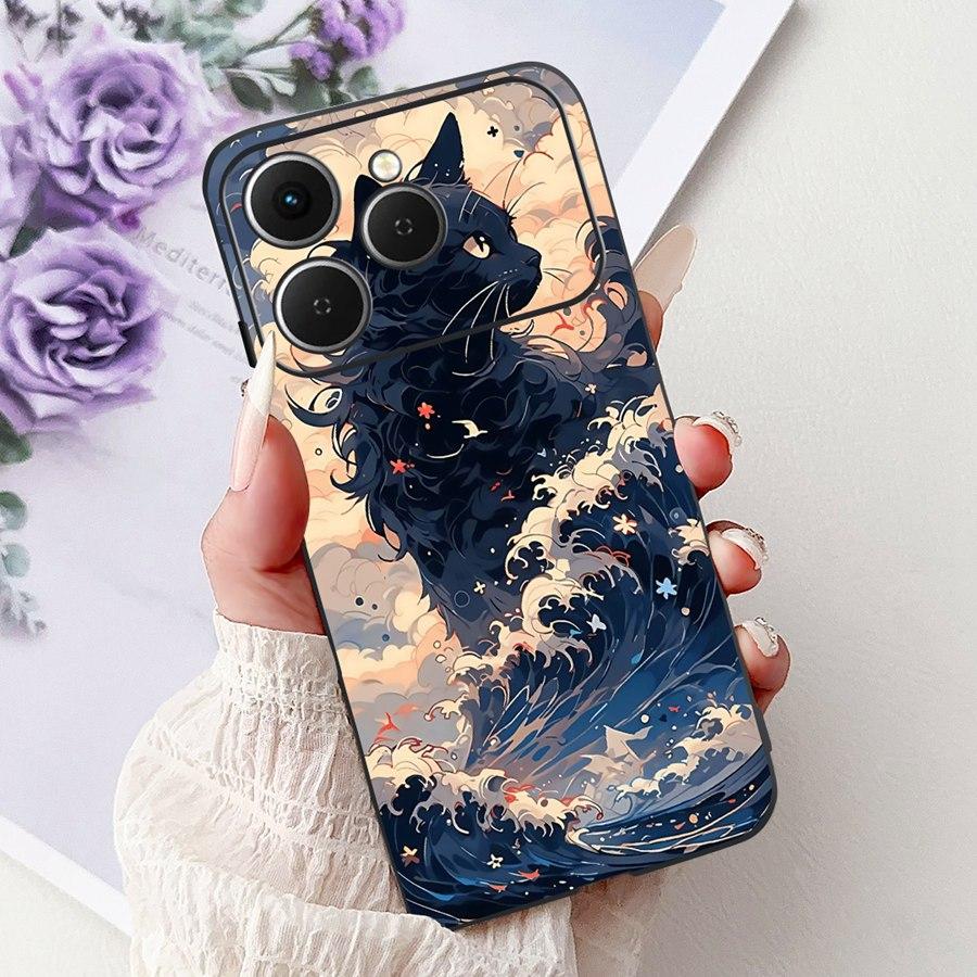 Для Tecno Spark 40 Spark40 C Чехол для телефона ТПУ Оболочка Роскошный Расписной Мягкий Силикон Чехол Для Tecno Spark40C Spark 40C Задняя крышка
