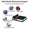 One-handed Mechanical Keyboard 16 Keys 3 Mode Macro Mechanical Keyboard Portable USB RGB Gaming Custom Programming Knob