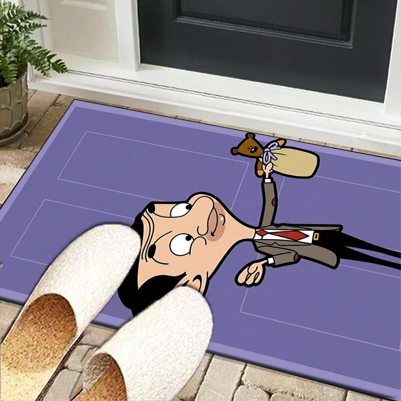 Mr. Bean's Adventure Office Rug Chair Mat, Game Carpet, Suitable for Front Door, Bedroom, Living Room, Desk, Holiday Gift