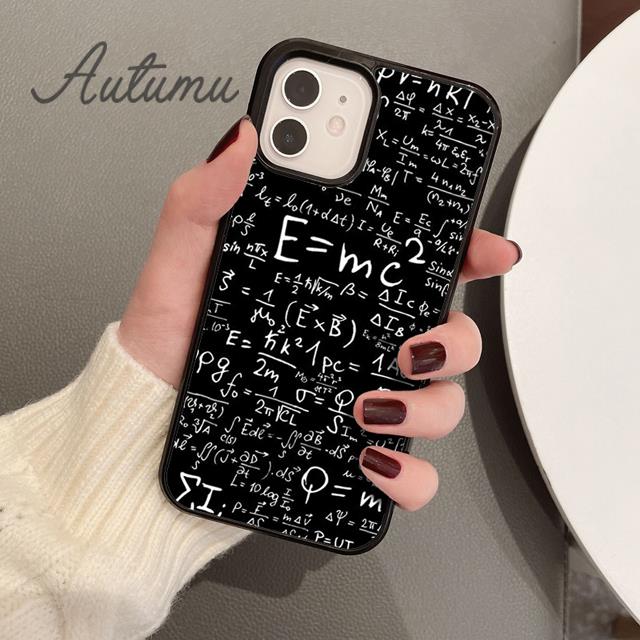 Чехол для телефона E mc2 Formula Math Funny Science для iPhone 11 12 13 14 Pro Max mini XR XS SE 2020 6S 7 8 Plus Samsung S21 S22