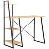 VidaXL Desk with Shelf Black and Oak 102x50x117 Cm 20284