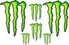 Stedecals Monster Sticker Decals for Cars, Motorcycles, Trucks, Boats, Skateboards, Surfboards, Helmets, and Laptops (6 Pack)