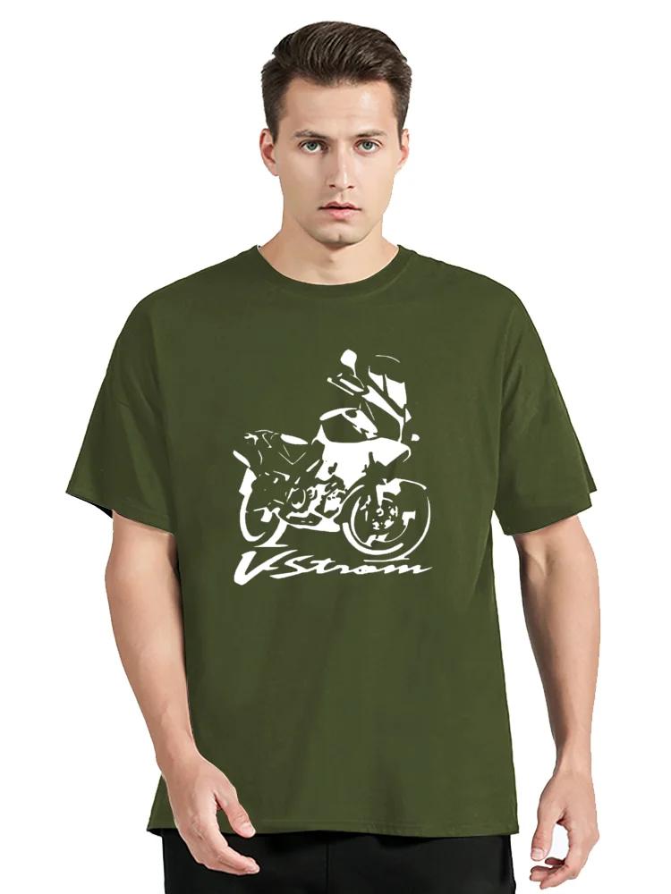 Горячая Распродажа Мотоцикл Suz Vstrom 650 V Strom Футболка Для Мужчин Хлопок Повседневная Футболка Мужская Одежда Большие Футболки Топы