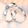 Couple Rings Open Ring Pair Simulation Diamond Jewelry