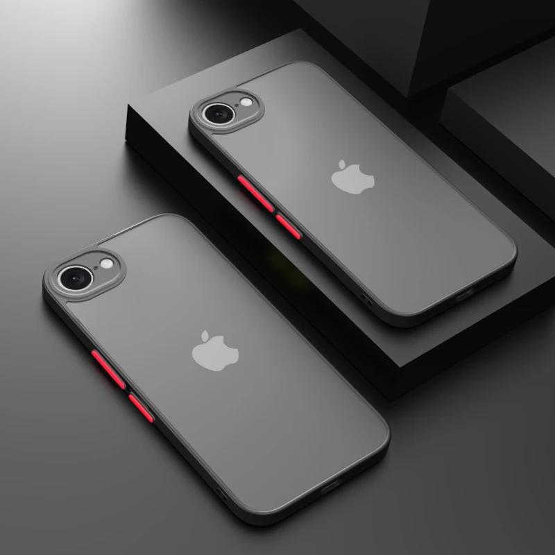 Чехол Color Blocking 16E для For Iphone 16e SE4 Жесткий ПК Бронированный Матовый Ударопрочный Защита Камеры Funda Бампер Чехлы Покрытие