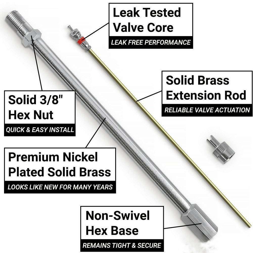 For RV Tires Truck Motorhome Coach Pickup Ram 3 Dual Wheel Valve Stem Extensions Tire Chucks 1