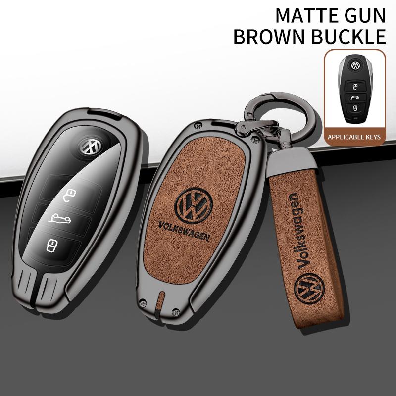Для VOLKSWAGEN Чехол-защита для автомобильного ключа из цинкового сплава и кожи для Volkswagen VW Golf 6 Mk6 Tiguan Polo Passat CC B6 B7 К