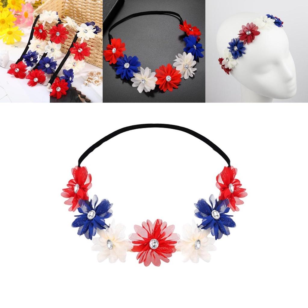 Реалистичный патриотический венок-ободок для празднования Дня независимости