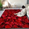 Red Rose Bedroom Carpet Blanket Living Room Coffee Table Floor Mat Washable Custom Mat Door Mat Full of Bay Window Balcony Mat