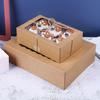 5PCS Paper Cupcake Packaging Boxes Transparent Window Containers Bread Boxes Pastry Racks Suitable for Cookies Snacks Desserts Daily Home Baking