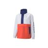 Select MMQ Series Colorblock Stand Collar Quarter-Zip Woven Jacket Unisex Outerwear Orange Pink 535791-35