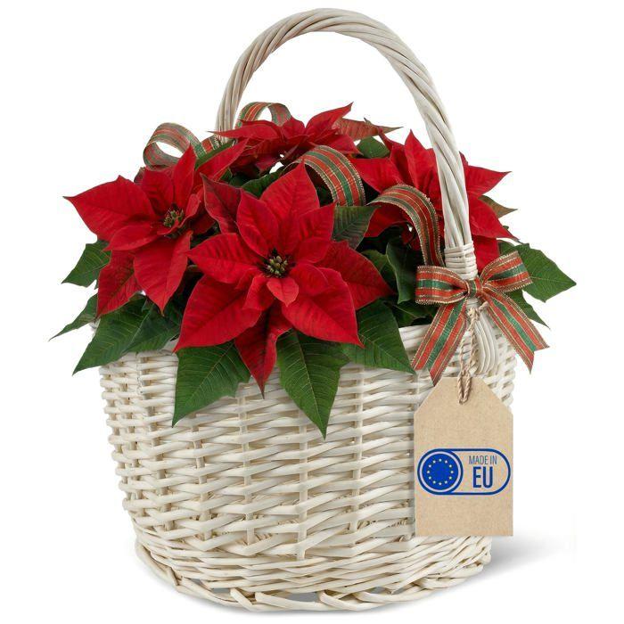 Panier de rangement - CREATIVE HOME - Classique - Tressé main - Blanc - 35 x 35 x 39 cm