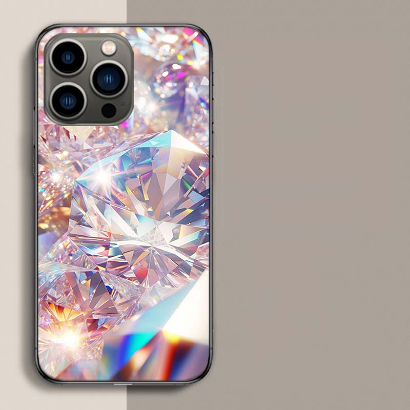 Сверкающий и ослепительный чехол для телефона с бриллиантами для iPhone 17 Air 15 Pro 14 Plus 16 Pro Max 17E 16E 12 13 Mini 11 Чехол Милый