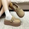 Lazy Wear Muffin Spring and Autumn Versatile Bag Head Half Drag Women Korean Version Thick Bottom 2025 New Retro Bag Head Slippers