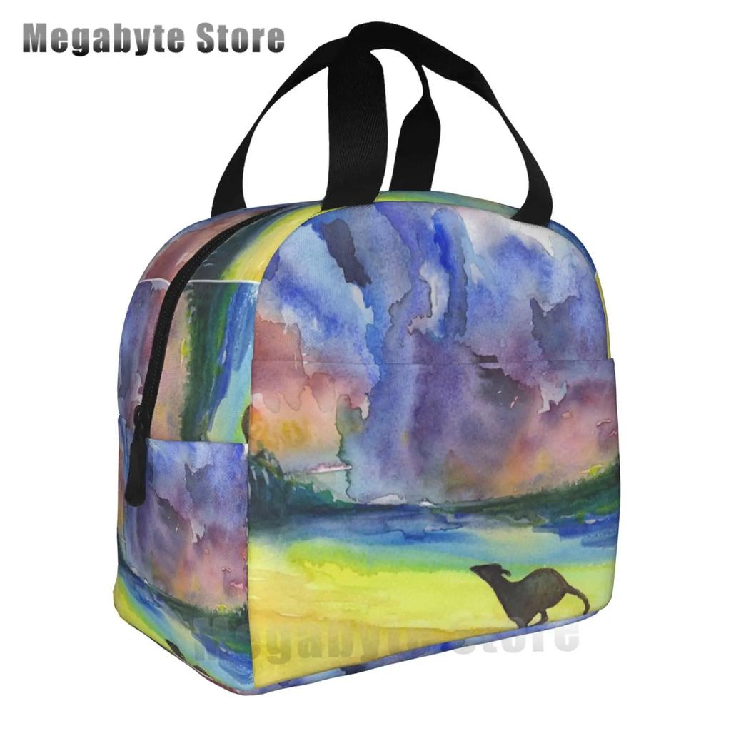 Садовая борзая собака Грейхаунд сумка для обеда холодильник изолированный ланч-бокс для школьников уиппет борзая собака портативные сумки для пикника