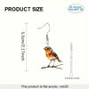 Cross-border new bird earrings for grabbing branches Flat acrylic creative personalized design bird earrings jewelry