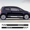 Автомобильная наклейка на боковую дверь Виниловая декаль Спортивные гоночные полосы Графика Аксессуары Для Volkswagen Up Хэтчбек Eco VW Cross up Mii