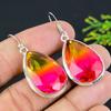 Bi-Color Tourmaline Gemstone 925 Sterling Silver Jewelry Earring 1.97" E6g98