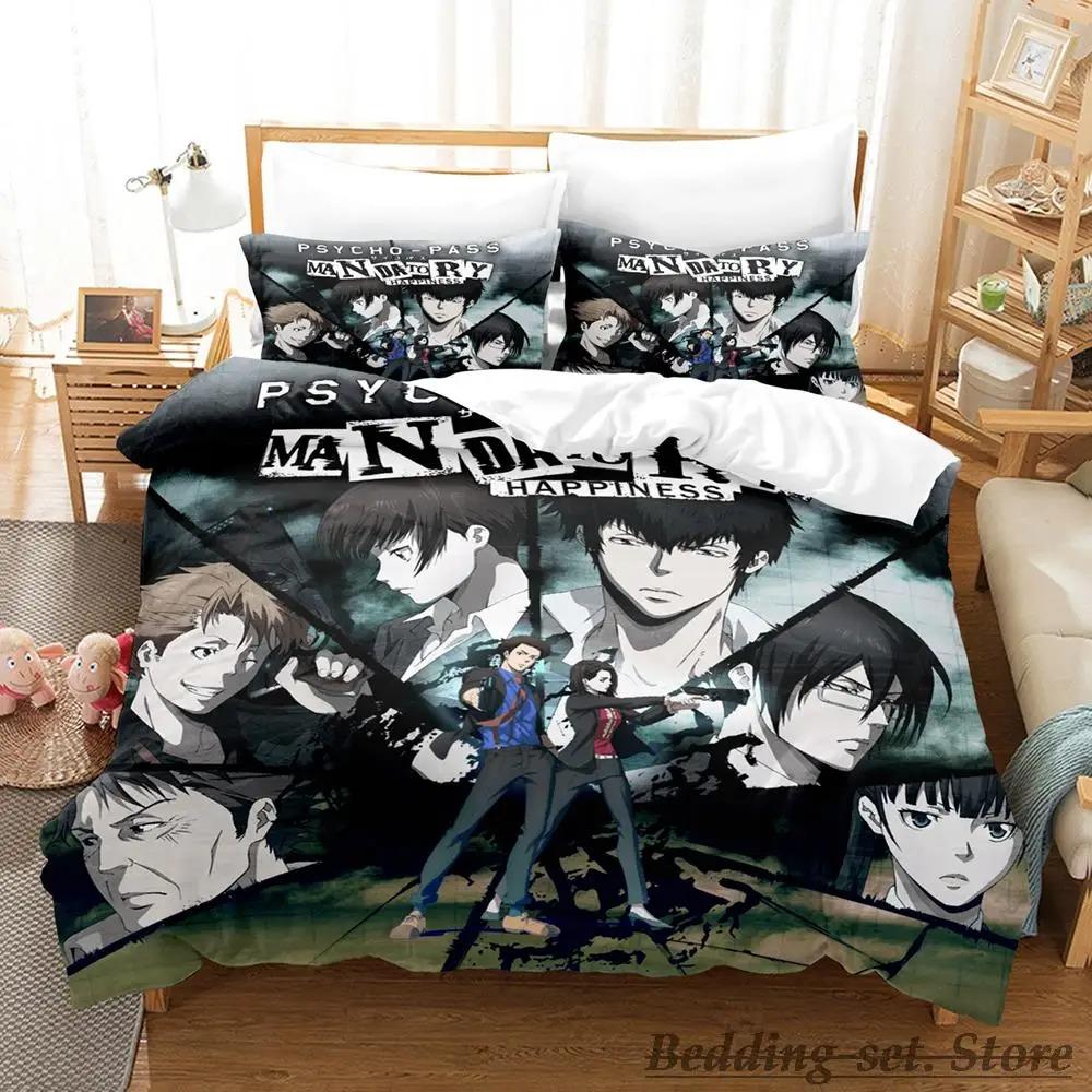Psycho Pass Bedding Set Single Twin Full Queen King Size Bed Set Adult Kid Bedroom Duvetcover Sets Anime Parure de lit Bed