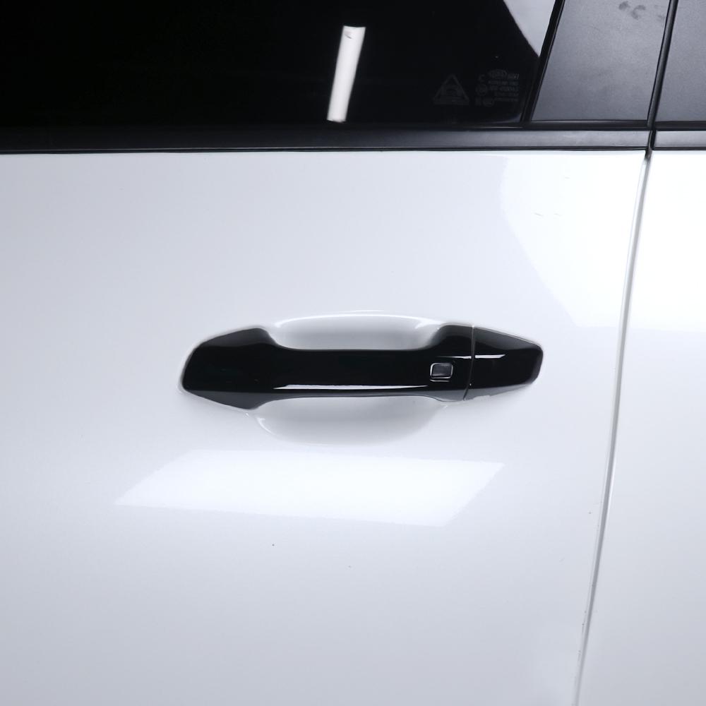 Для Kia SELTOS 2026-2026 Черная накладка на ручку внешней двери из углеродного волокна, накладка на нишу двери, внешние аксессуары, LHD