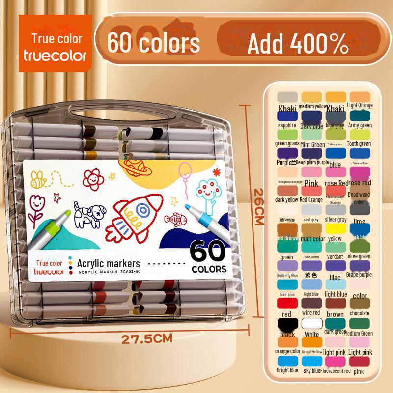 Нетоксичные акварельные маркеры: Ручки True Color Art для детского сада, наборные акриловые кисти
